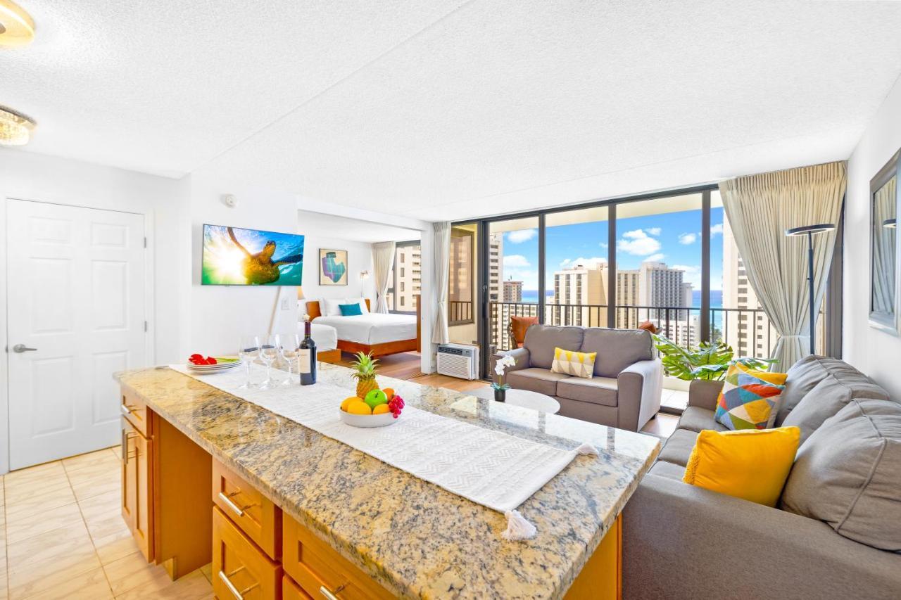 Stunning Ocean View 1Br Condo - Free Parking! هونولولو المظهر الخارجي الصورة